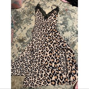 Victoria Secret leopard slit night dress